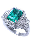 Genuine emerald rings for women