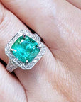 GIA certified Colombian emerald engagement rings