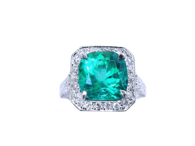 Genuine emerald engagement rings