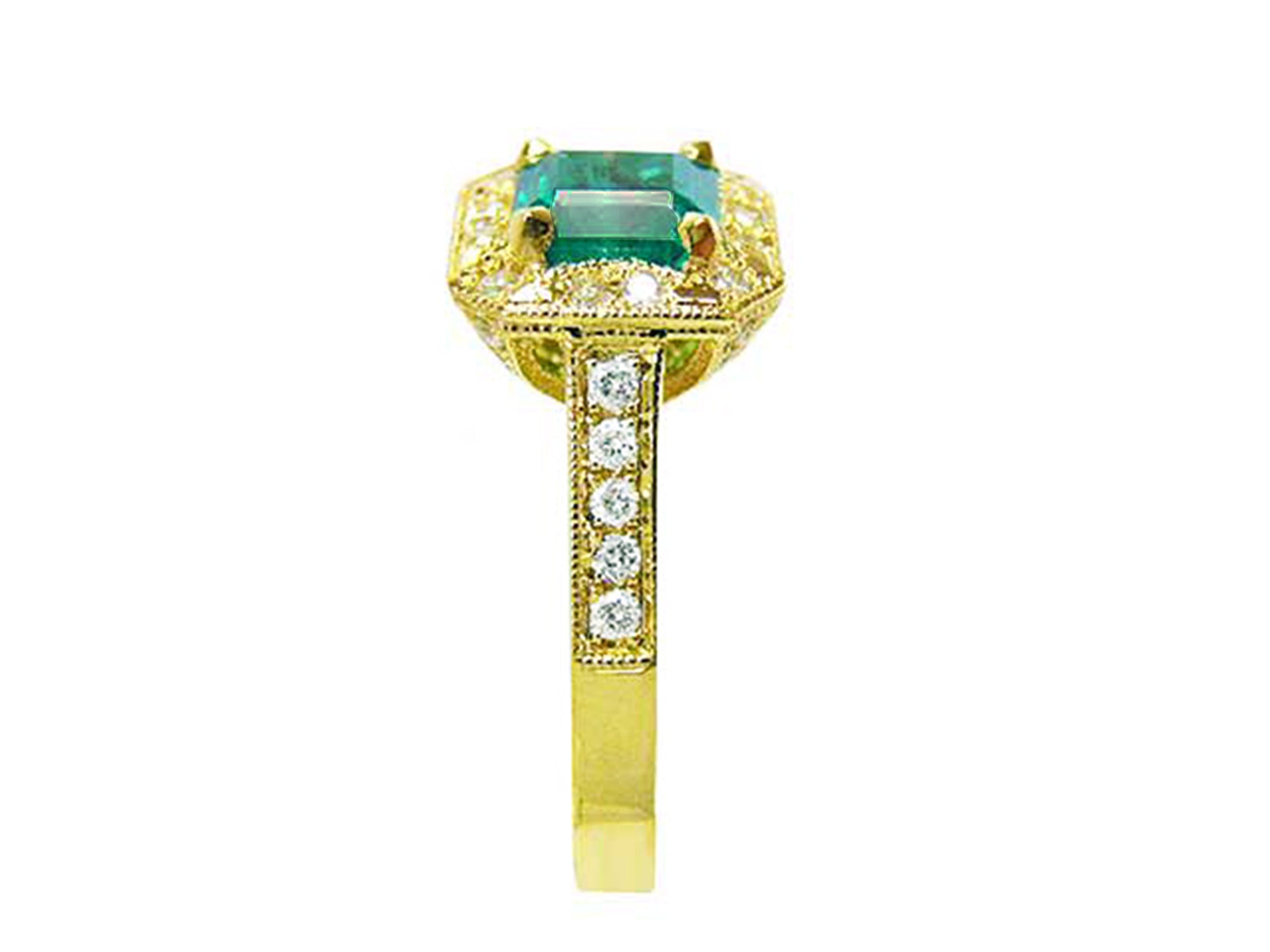 Natural emerald ring for women
