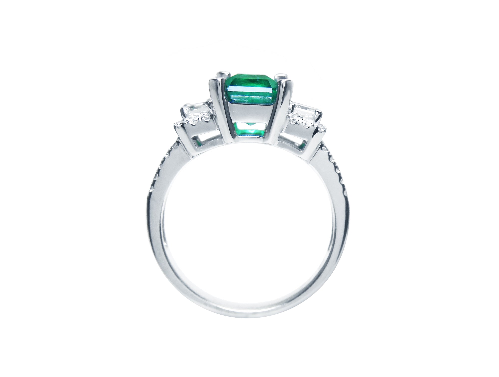 18k gold emerald ring for women