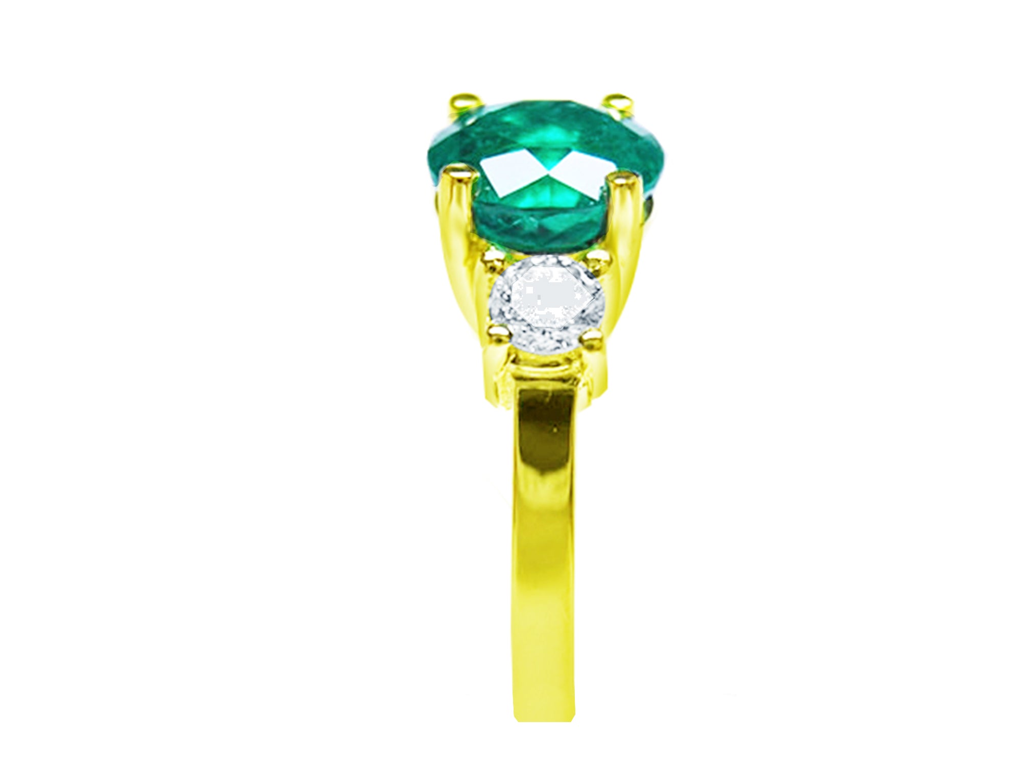Natural emerald ring for women