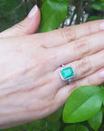 Real Colombian emerald engagement rings