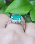 Emerald and diamond fine jewelry rings