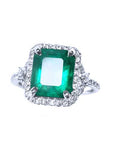 Real Colombian  emerald engagement rings