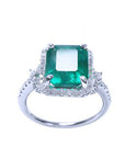 Emerald and diamond engagement rings for women