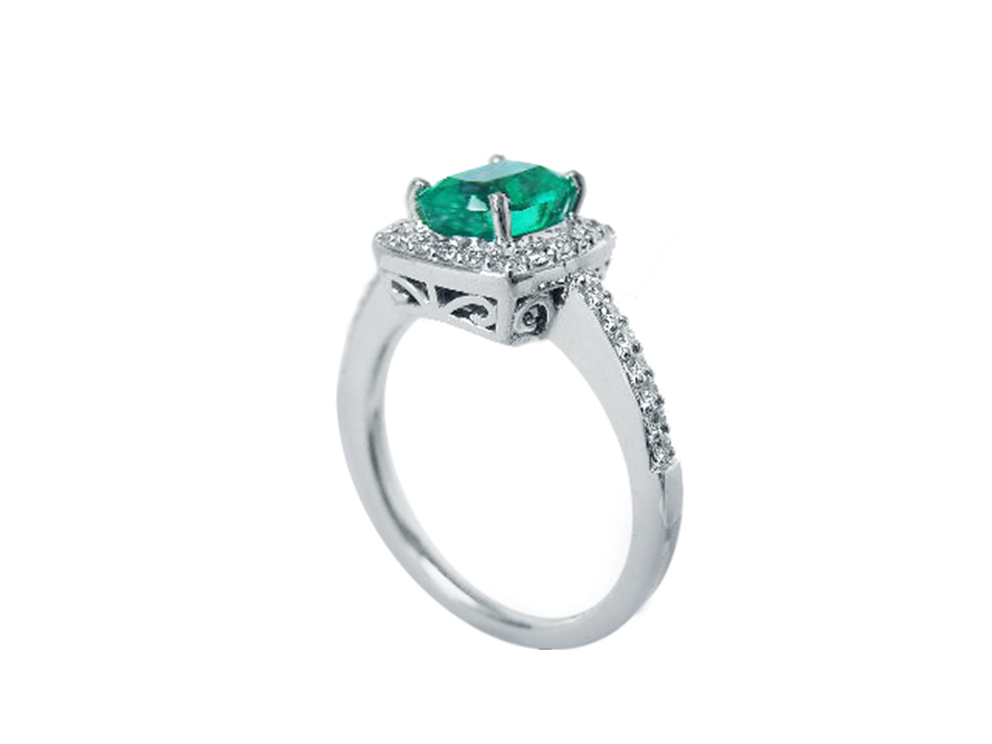 14k gold emerald ring