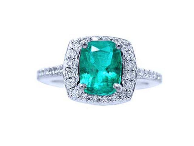 Real Colombian emerald engagement rings