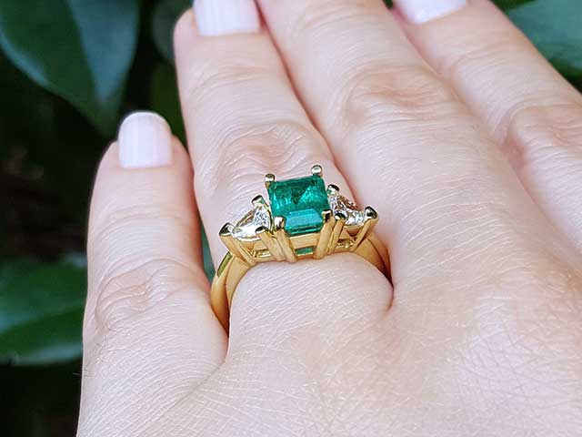 May Birthstone engagement rings for women