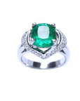 Women's Colombian emerald engagement rings