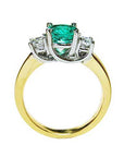 USA made real Colombian emerald rings"