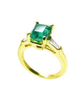 Green gemstone rings for women