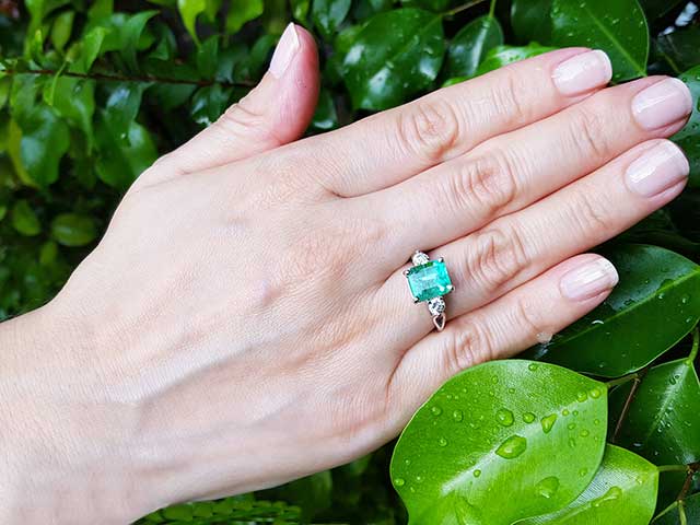 Real Colombian emerald rings