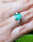 Ladies real emerald rings for sale