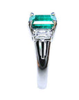 Bluish green emerald rings for sale