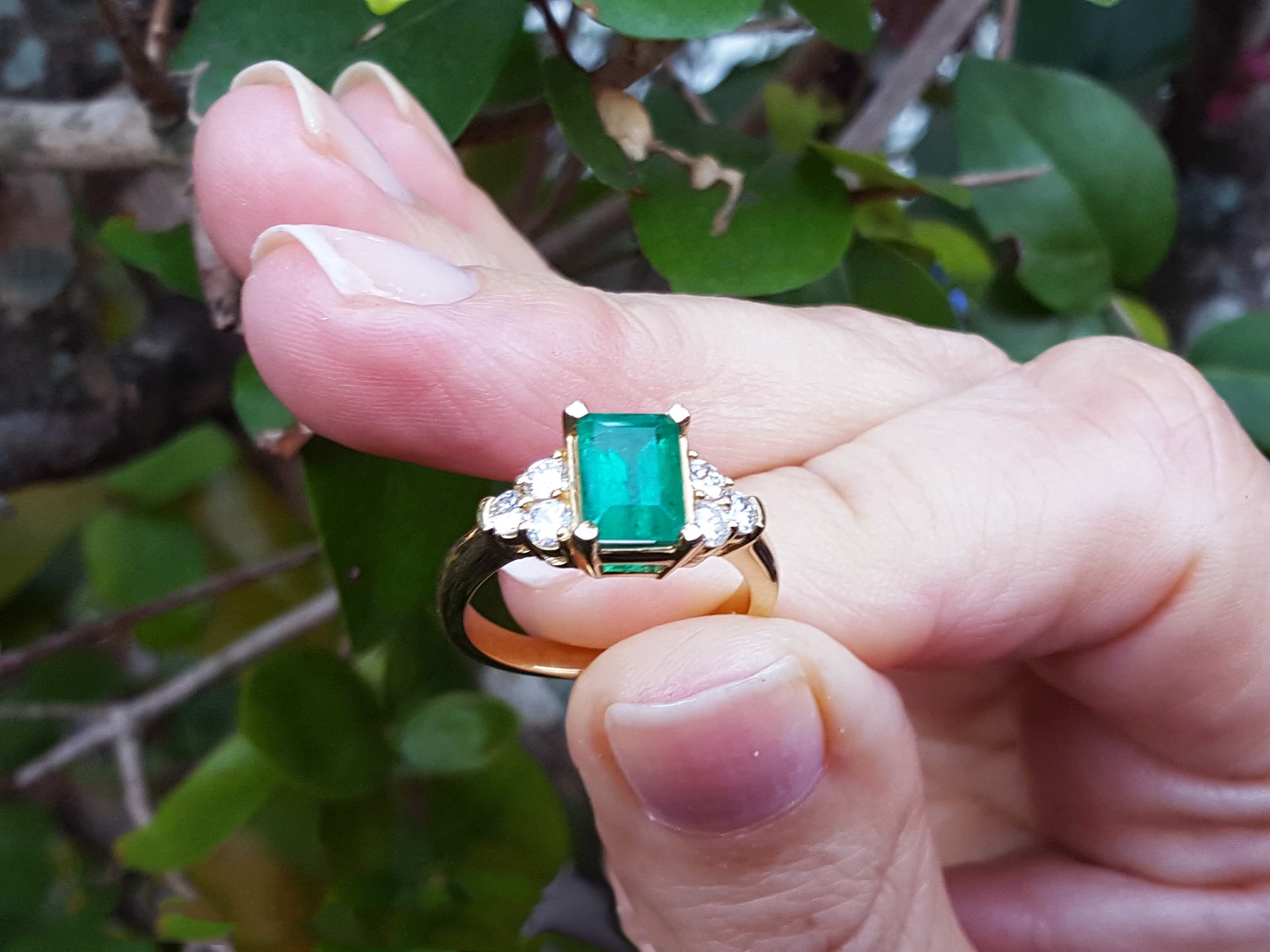 USA made Women’s emerald rings for sale