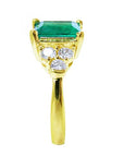 Emerald-cut emerald rings