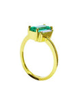 Women emerald engagement rings size 