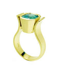 Ladies real emerald solitaire rings for sale