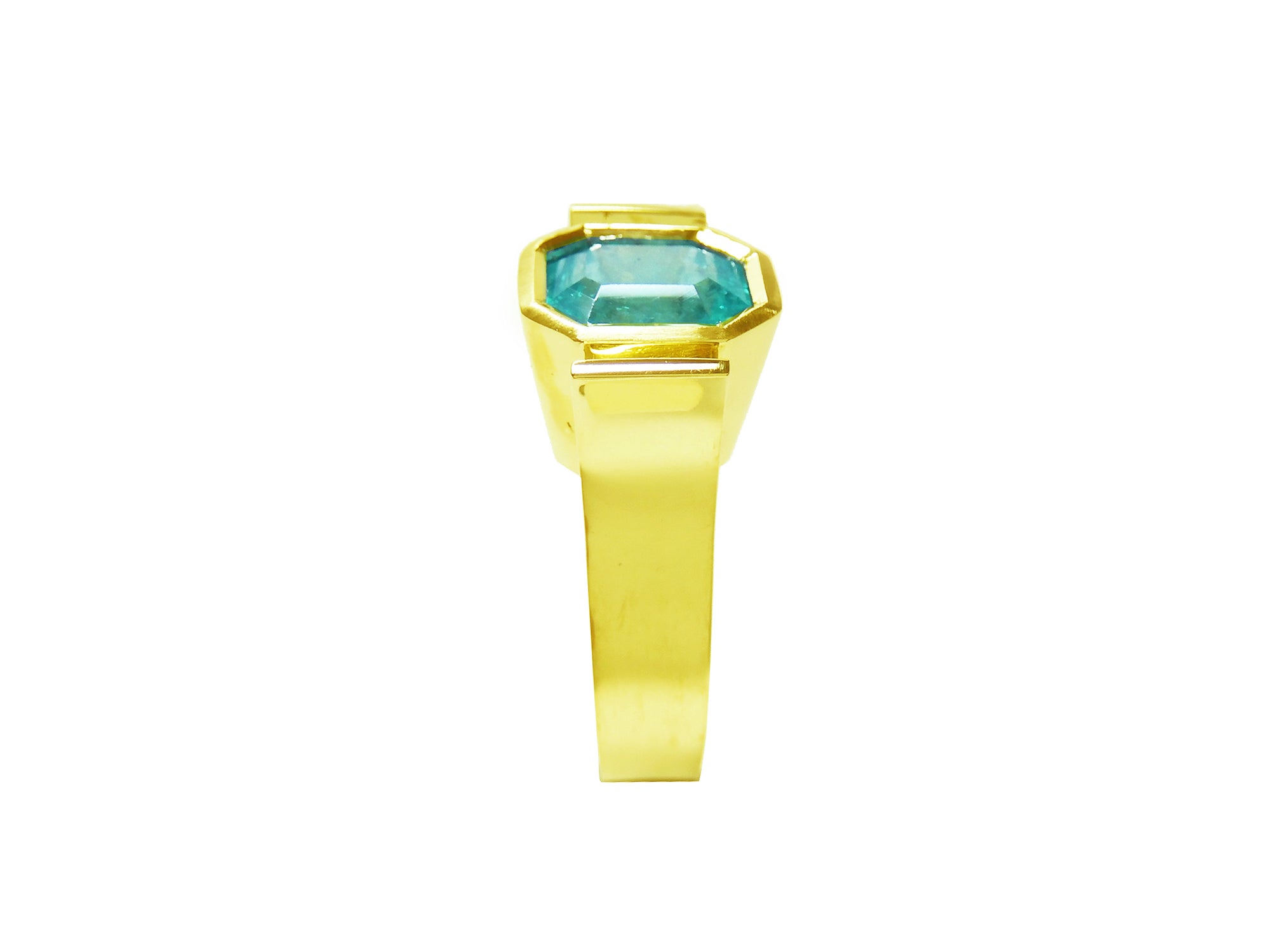 Natural emerald solitaire ring for women