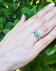 Natural Heart emerald claddagh rings