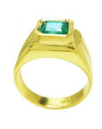 Women’s emerald and gold rings