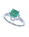 14k emerald clover ring