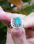 Genuine emerald rings for sale