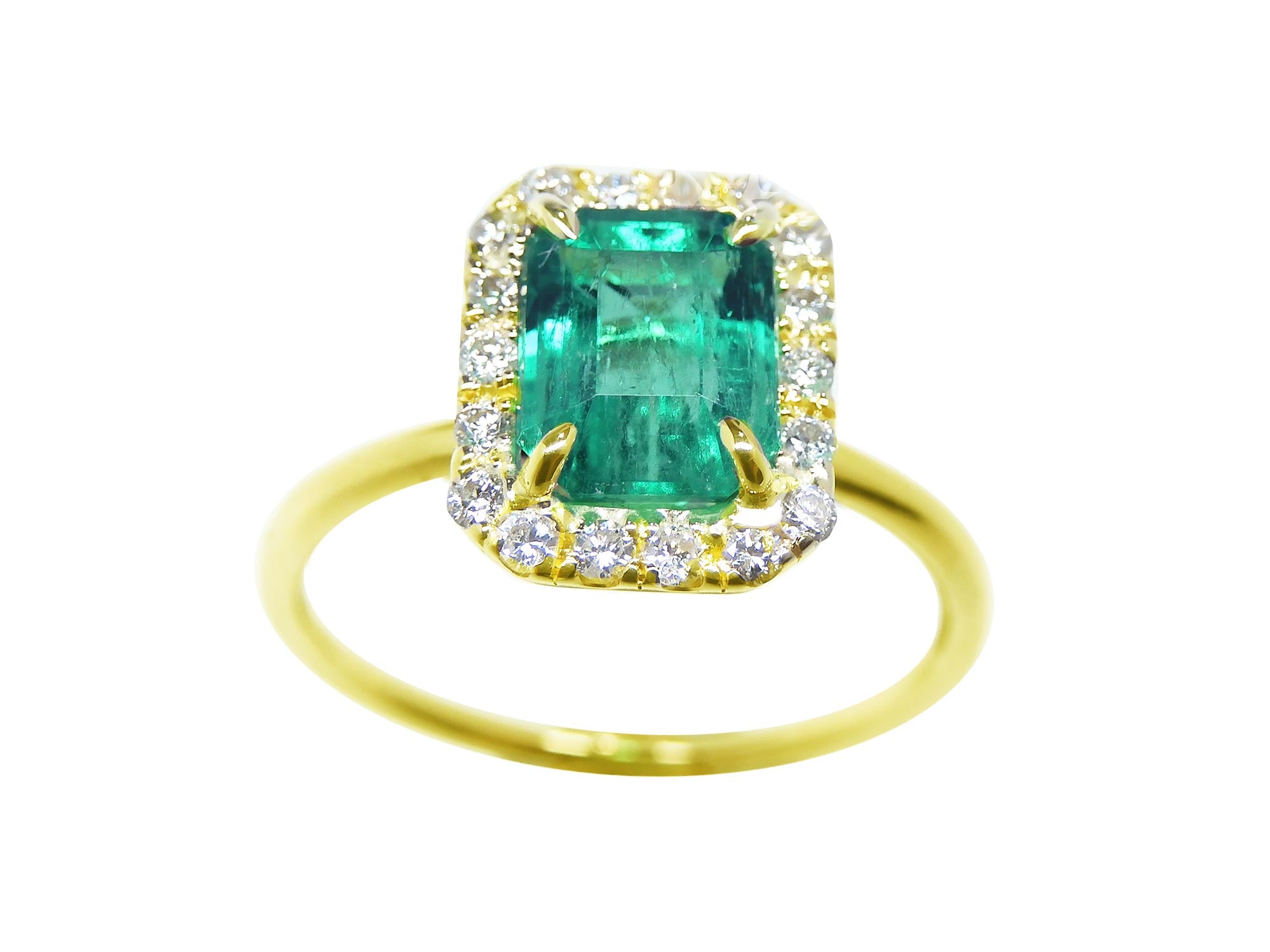 Colombian emerald ring for women