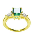 White and yellow gold fine emerald jewelry for mother's day