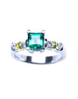 Emerald-cut emerald rings for mother's day