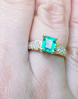 Real emerald rings for women