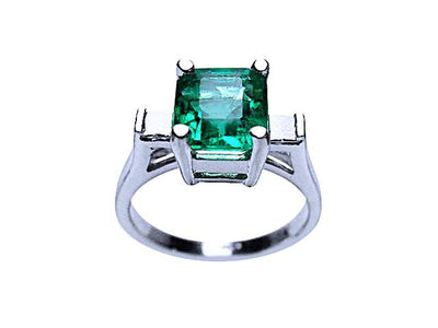 Genuine Colombian emerald ring for sale