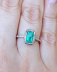 Emerald jewelry rings hand made in USA