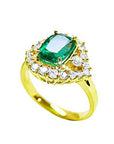 Women’s emerald and gold rings