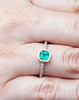 Affordable emerald ring yellow gold