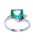 Heart cut emerald ring for sale