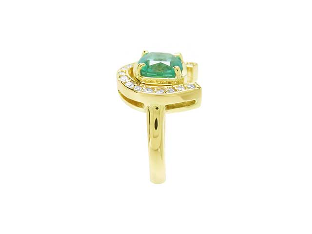Natural horseshoe emerald ring for sale