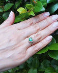 Affordable genuine Emerald ring heart cut