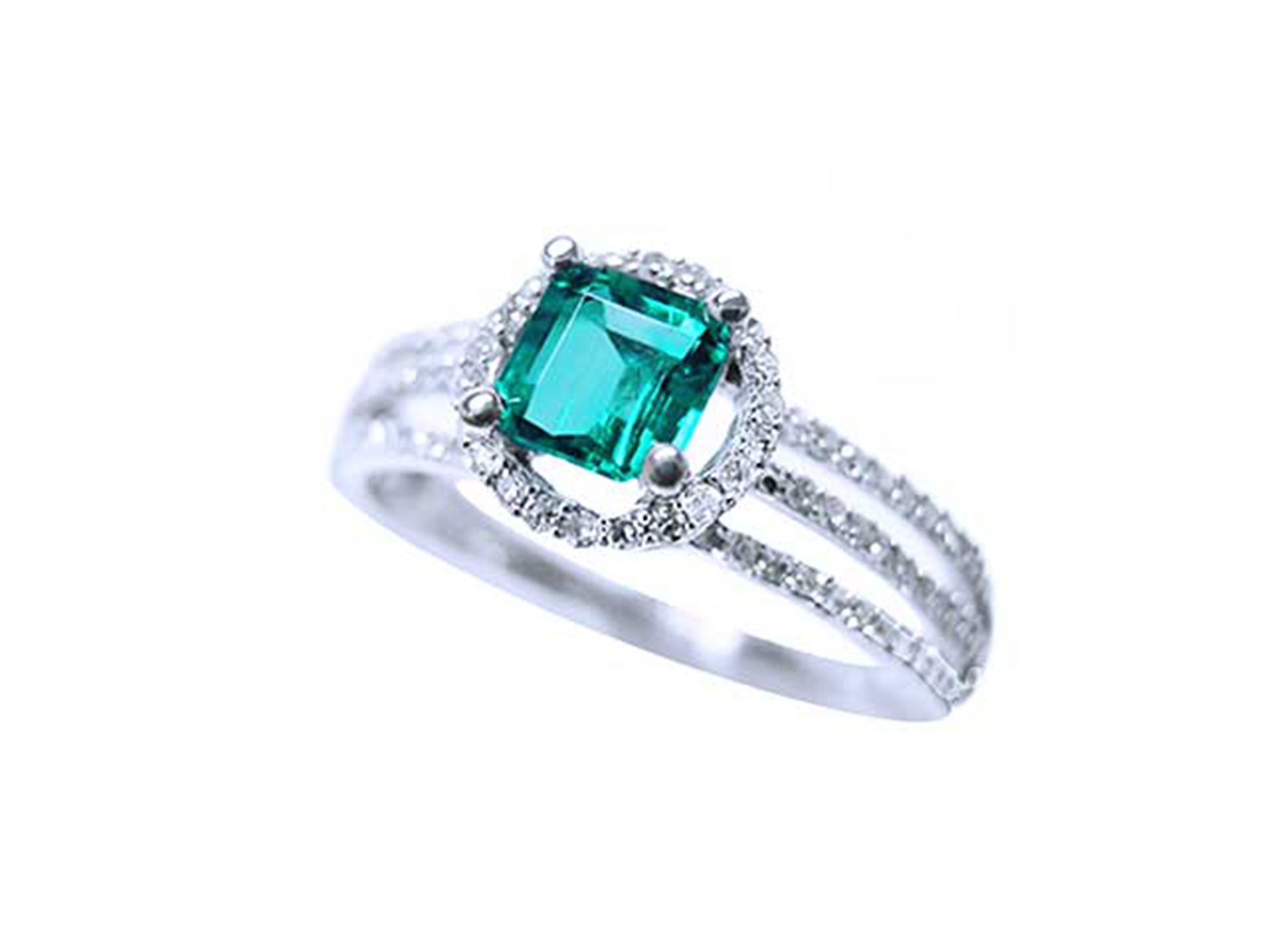 Emerald engagement ring