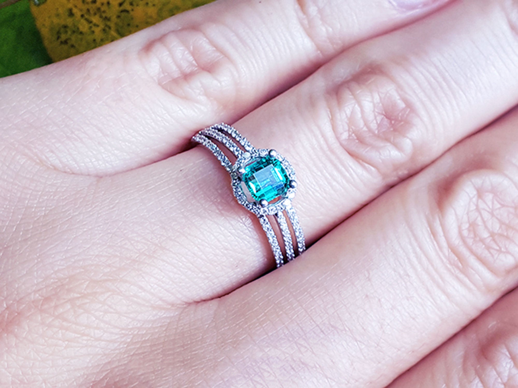 Emerald-cut Emerald ring
