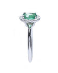 Vibrant emerald ladies rings