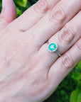 Cheap real Colombian emerald engagement ring