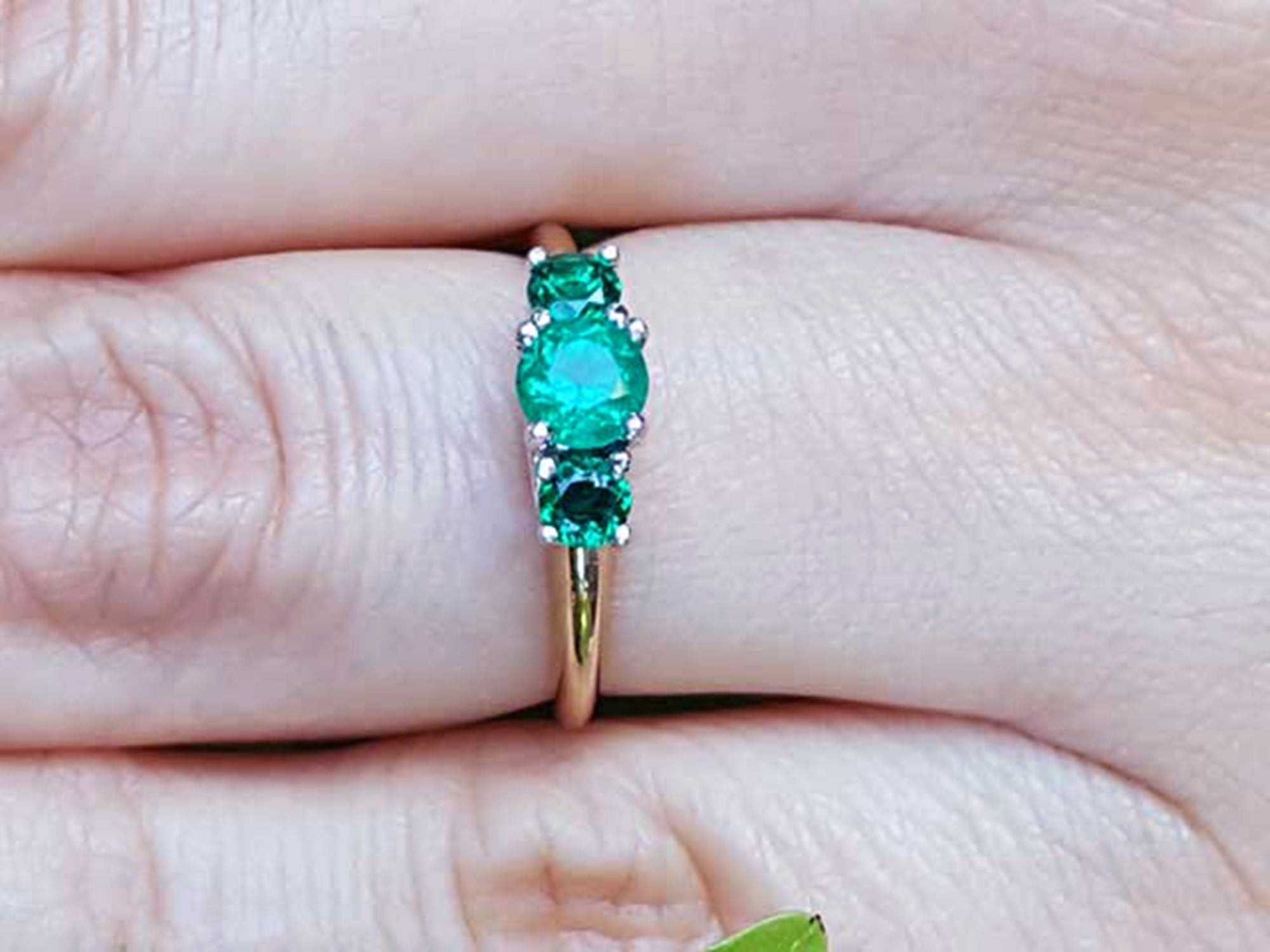 Real emerald ring
