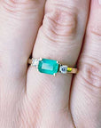 Cheap emerald engagement ring for sale