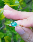 Emerald-cut ladies emerald ring wholesale