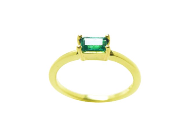 Minimalist emerald ring