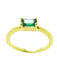 Minimalist emerald ring