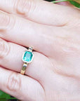 Inexpensive hand made real emerald ring