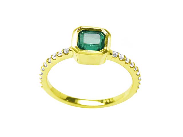 Emerald rings for women hand made in USA